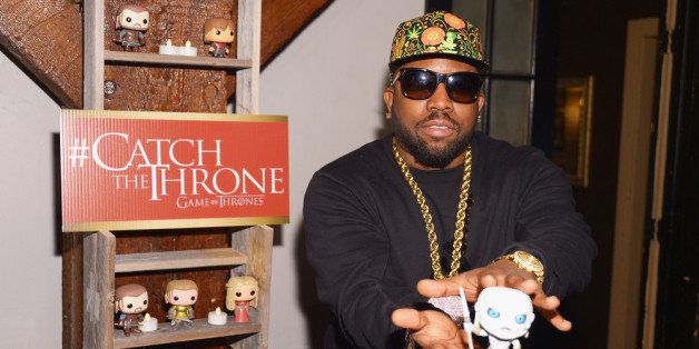NEW ORLEANS, LA - FEBRUARY 16: Rapper and Host Big Boi with a Game of Thrones Pop Doll at the HBO Game of Thrones Catch The Throne All Star Weekend Event at Republic on February 16, 2014 in New Orleans, Louisiana. (Photo by Michael Loccisano/Getty Images for HBO)