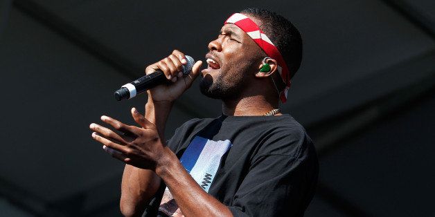 NEW ORLEANS, LA - MAY 4: Frank Ocean performs during the 2013 New Orleans Jazz & Heritage Music Festival at Fair Grounds Race Course on May 4, 2013 in New Orleans, Louisiana. (Photo by Tyler Kaufman/FilmMagic)