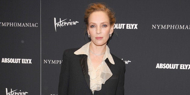 NEW YORK, NY - MARCH 13: Uma Thurman attends the 'Nymphomaniac: Volume I' screening at The Museum of Modern Art on March 13, 2014 in New York City. (Photo by Gary Gershoff/WireImage)