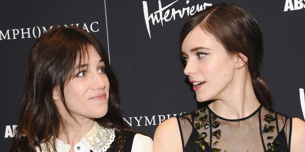 NEW YORK, NY - MARCH 13: (L-R) Charlotte Gainsbourg (L) and Stacy Martin attend the 'Nymphomaniac: Volume I' screening at The Museum of Modern Art on March 13, 2014 in New York City. (Photo by Gary Gershoff/WireImage)