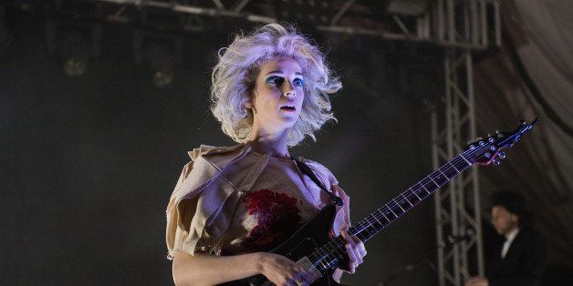 AUSTIN, TX - MARCH 12: Annie Clark, aka St. Vincent, performs on stage during the NPR Music showcase at Stubb's on March 12, 2014 in Austin, United States. (Photo by Daniel Boczarski/Redferns via Getty Images)