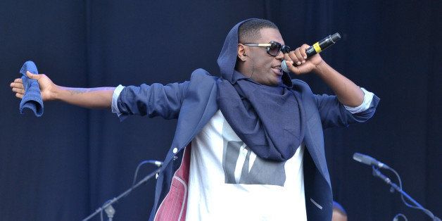 LEDBURY, ENGLAND - AUGUST 06: Jay Electronica of The Bullitts performs on stage during The Big Chill Festival 2011 at Eastnor Castle Deer Park on August 6, 2011 in Ledbury, United Kingdom. (Photo by Andy Sheppard/Redferns)