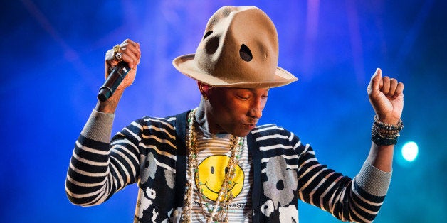 INDIO, CA - APRIL 19: Singer Pharrell Williams performs at the Coachella valley music and arts festival at The Empire Polo C