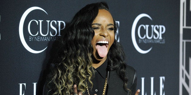 HOLLYWOOD, CA - APRIL 22: Rapper Angel Haze attends ELLE's 5th annual Women In Music concert celebration at Avalon on April