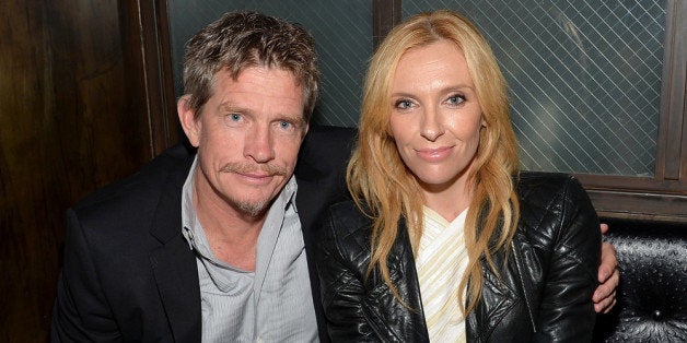 NEW YORK, NY - APRIL 21: Actors Thomas Haden Church and Toni Collette attend the 'Lucky Them' Premiere after party during th