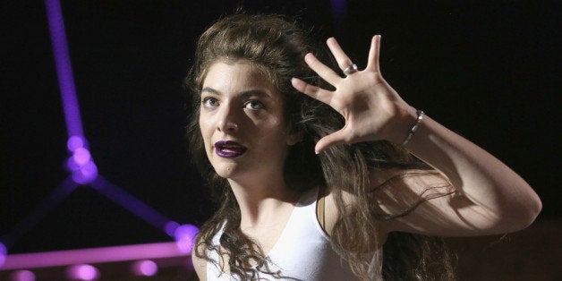 INDIO, CA - APRIL 12: Musician Lorde performs onstage during day 2 of the 2014 Coachella Valley Music & Arts Festival at the