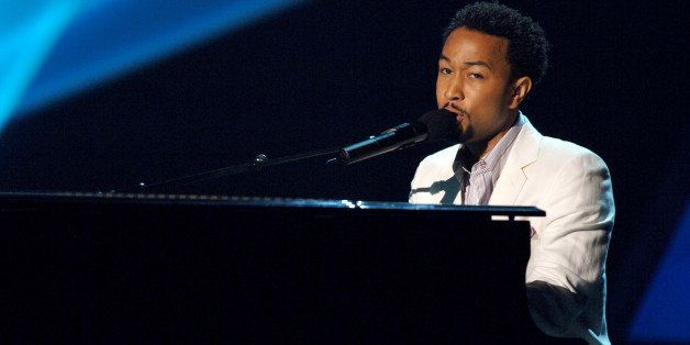 John Legend performs 'Ordinary People' and My Cherie Amour' (Photo by M. Caulfield/WireImage for BET Entertainment)