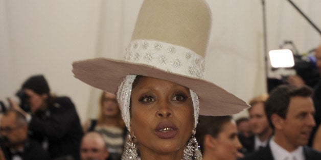 NEW YORK, NY - MAY 05: Erykah Badu attends the 'Charles James: Beyond Fashion' Costume Institute Gala at the Metropolitan Museum of Art on May 5, 2014 in New York City. (Photo by Ron Galella, Ltd./WireImage)