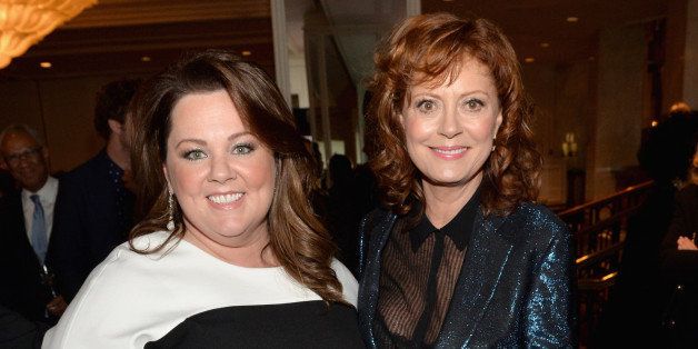 BEVERLY HILLS, CA - FEBRUARY 10: Actors Melissa McCarthy and Susan Sarandon attend 13th Annual AARP's Movies for Grownups Awards Gala at Regent Beverly Wilshire Hotel on February 10, 2014 in Beverly Hills, California. (Photo by Michael Buckner/Getty Images)