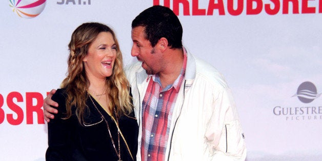 BERLIN, GERMANY - MAY 19: Actress Drew Barrymore and actor Adam Sandler attend the premiere of the film 'Blended' (German title: 'Urlaubsreif') at CineStar on May 19, 2014 in Berlin, Germany. (Photo by Anita Bugge/WireImage)