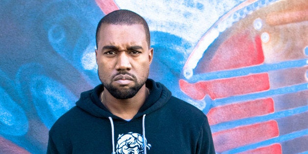 LOS ANGELES, CA - OCTOBER 28: Kanye West visits 97.1 AMP Radio on October 28, 2013 in Los Angeles, California. (Photo by Ga