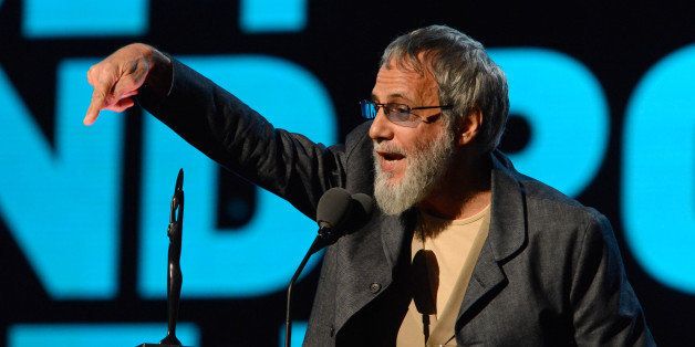 NEW YORK, NY - APRIL 10: Cat Stevens speaks onstage at the 29th Annual Rock And Roll Hall Of Fame Induction Ceremony at Barclays Center of Brooklyn on April 10, 2014 in New York City. (Photo by Kevin Mazur/WireImage)