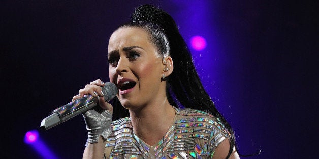 GLASGOW, UNITED KINGDOM - MAY 25: Katy Perry performs on stage during BBC Radio 1's Big Weekend at Glasgow Green on May 25, 2