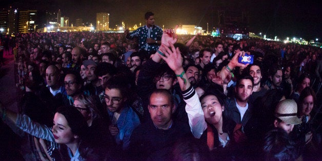 BARCELONA, SPAIN - MAY 31: Atmosphere on the last day of the Primavera Sound Festival 2014 on May 31, 2014 in Barcelona, Spai
