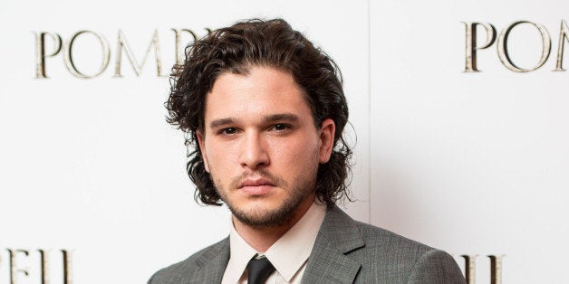 LONDON, ENGLAND - APRIL 28: Kit Harrington attends a VIP screening of 'Pompeii' at Vue West End on April 28, 2014 in London,