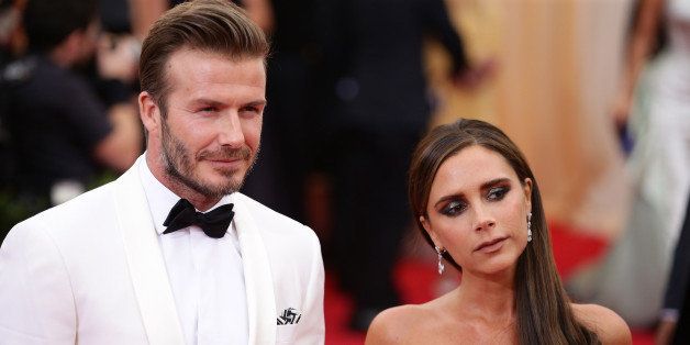 NEW YORK, NY - MAY 05: David Beckham and Victoria Beckham attend the 'Charles James: Beyond Fashion' Costume Institute Gala at the Metropolitan Museum of Art on May 5, 2014 in New York City. (Photo by Neilson Barnard/Getty Images)