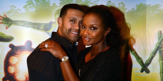 ATLANTA, GA - OCTOBER 26: 'Real Housewives of Atlanta' cast member Phaedra Parks (right) and Apollo Nida attend Cirque du So
