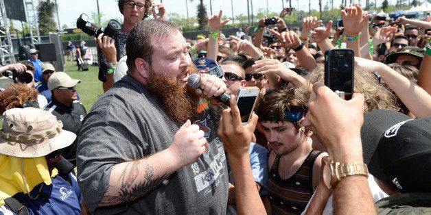 INDIO, CA - APRIL 13: Rapper Action Bronson performs onstage during day 2 of the 2013 Coachella Valley Music & Arts Festival at The Empire Polo Club on April 13, 2013 in Indio, California. (Photo by Frazer Harrison/Getty Images for Coachella)