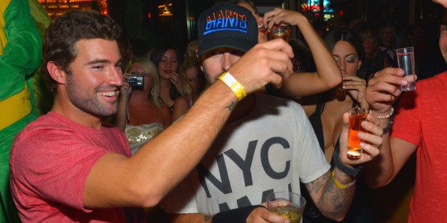 LAS VEGAS, NV - AUGUST 17: Television personality Brody Jenner (L) celebrates his 30th birthday at Hyde Bellagio at the Bellagio on August 17, 2013 in Las Vegas, Nevada. (Photo by Bryan Steffy/Getty Images for Hyde Bellagio)