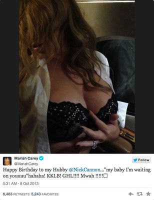 Mariah Carey – Boobs OUT for Hubby Nick's Birthday