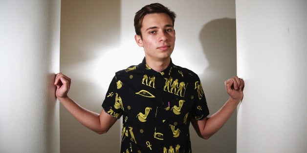 SYDNEY, AUSTRALIA - OCTOBER 15: Flume poses at the 27th Annual ARIA Nominations Event at Art Gallery New South Wales on Oct