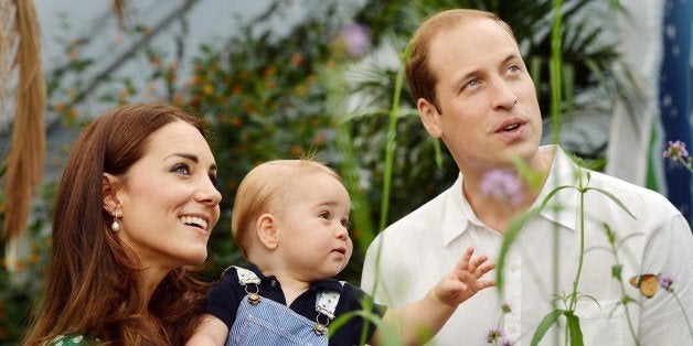 A photograph taken in London on Wednesday July 2, 2014, to mark Britain's Prince George's first birthday, shows Prince Willia