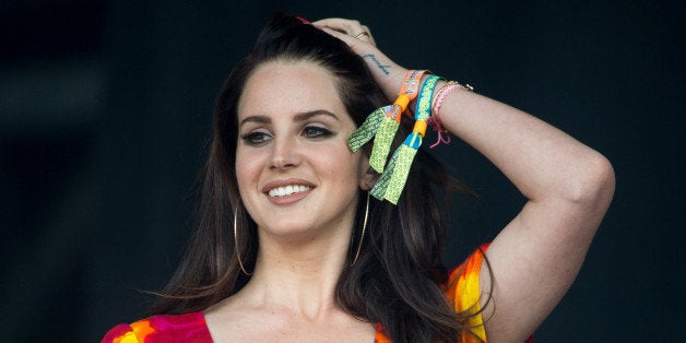 GLASTONBURY, ENGLAND - JUNE 28: Lana del Rey performs on the Pyramid Stage during Day 2 of the Glastonbury Festival at Worthy Farm on June 28, 2014 in Glastonbury, England. (Photo by Ian Gavan/Getty Images)