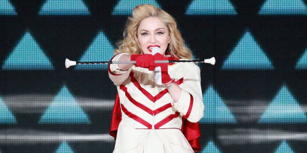 NEW YORK, NY - NOVEMBER 12: Madonna performs during the 'MDNA' tour at Madison Square Garden on November 12, 2012 in New York City. (Photo by Taylor Hill/Getty Images)