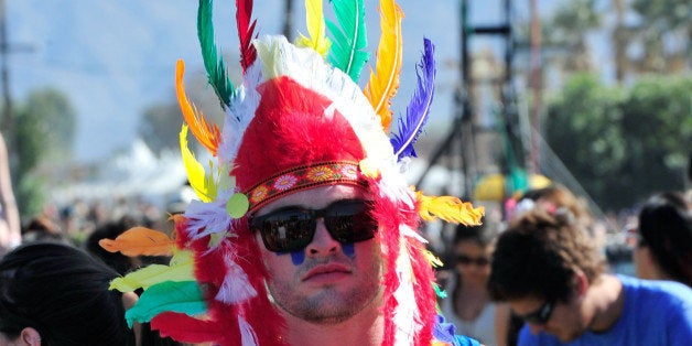 INDIO, CA - APRIL 15: Coachella music fan attends Day 3 of the 2012 Coachella Valley Music & Arts Festival held at the Empire Polo Club on April 15, 2012 in Indio, California. (Photo by Frazer Harrison/Getty Images for Coachella)