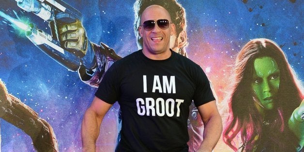 US actor Vin Diesel attends the European premiere of the film, Guardians of the Galaxy in central London on July 24, 2014. AFP PHOTO / CARL COURT (Photo credit should read CARL COURT/AFP/Getty Images)