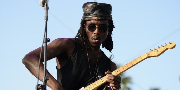 INDIO, CA - APRIL 13: Musician Blood Orange performs onstage during day 3 of the 2014 Coachella Valley Music & Arts Festival at the Empire Polo Club on April 13, 2014 in Indio, California. (Photo by Frazer Harrison/Getty Images for Coachella)