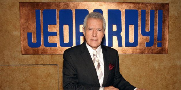 CULVER CITY, CA - SEPTEMBER 20: Host Alex Trebek poses on the set at Sony Pictures for the 28th Season Premiere of the television show 'Jeopardy' on September 20, 2011 in Culver City, California. (Photo by Frederick M. Brown/Getty Images)