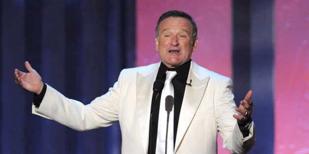 CULVER CITY, CA - JUNE 10: Actor Robin Williams speaks onstage during the 38th AFI Life Achievement Award honoring Mike Nichols held at Sony Pictures Studios on June 10, 2010 in Culver City, California. The AFI Life Achievement Award tribute to Mike Nichols will premiere on TV Land on Saturday, June 25 at 9PM ET/PST. (Photo by Kevin Winter/Getty Images for AFI)