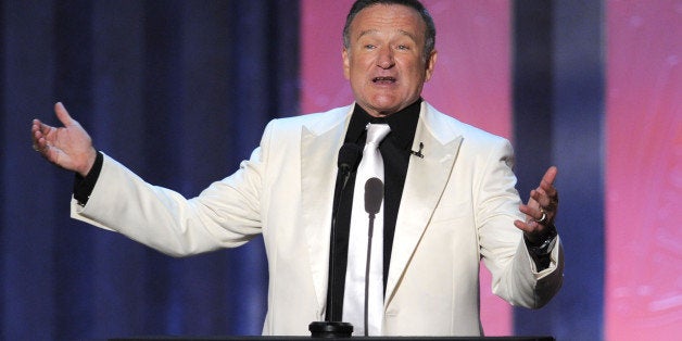 CULVER CITY, CA - JUNE 10: Actor Robin Williams speaks onstage during the 38th AFI Life Achievement Award honoring Mike Nichols held at Sony Pictures Studios on June 10, 2010 in Culver City, California. The AFI Life Achievement Award tribute to Mike Nichols will premiere on TV Land on Saturday, June 25 at 9PM ET/PST. (Photo by Kevin Winter/Getty Images for AFI)