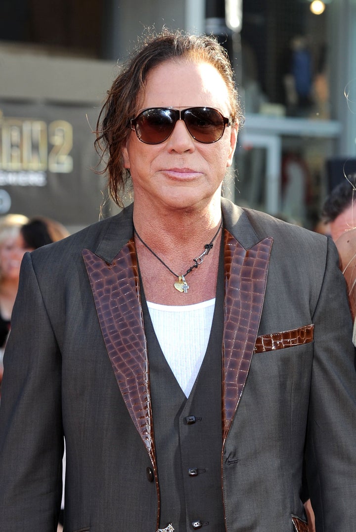 Mickey Rourke shows bizarre style choices with shades worn OVER