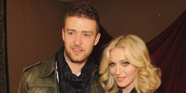 (EXCLUSIVE, Premium Rates Apply) NEW YORK - APRIL 30: *EXCLUSIVE* Justin Timberlake and Madonna backstage after her thank you show for fans in celebration of the release of 'Hard Candy' at Roseland Ballroom on April 30, 2008 in New York City. (Photo by Kevin Mazur/WireImage) 