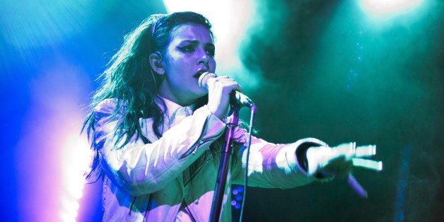 NEW YORK, NY - NOVEMBER 13: Charli XCX performs on stage at Irving Plaza on November 13, 2013 in New York, New York. (Photo b