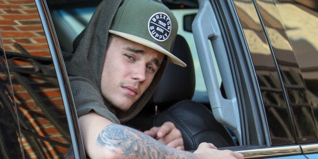 LOS ANGELES, CA - JULY 28: Justin Bieber is seen in Hollywood on July 28, 2014 in Los Angeles, California. (Photo by Bauer-G