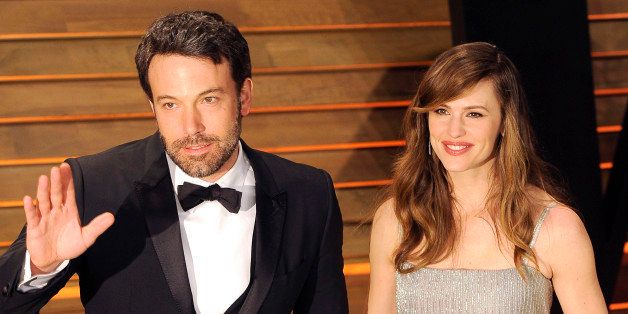 WEST HOLLYWOOD, CA - MARCH 02: Actors Ben Affleck and wife Jennifer Garner arrive at the 2014 Vanity Fair Oscar Party Hosted By Graydon Carter on March 2, 2014 in West Hollywood, California. (Photo by C Flanigan/WireImage)