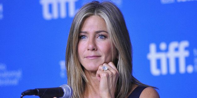 TORONTO, ON - SEPTEMBER 09: Actress Jennifer Aniston speaks onstage at 'Cake' Press Conference during the 2014 Toronto International Film Festival at TIFF Bell Lightbox on September 9, 2014 in Toronto, Canada. (Photo by George Pimentel/WireImage)