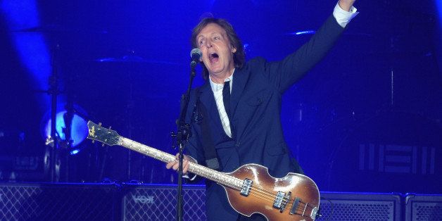 LOS ANGELES, CA - AUGUST 10: Musician Paul McCartney performs at Dodger Stadium on August 10, 2014 in Los Angeles, California. (Photo by Jason Kempin/Getty Images)
