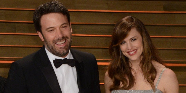 WEST HOLLYWOOD, CA - MARCH 02: Actors Ben Affleck and wife Jennifer Garner arrive at the 2014 Vanity Fair Oscar Party Hosted By Graydon Carter on March 2, 2014 in West Hollywood, California. (Photo by C Flanigan/WireImage)