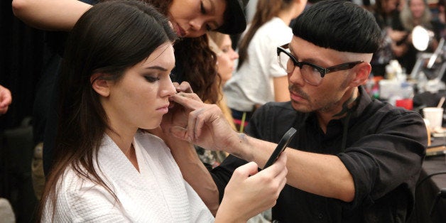 NEW YORK, NY - SEPTEMBER 08: Kendall Jenner backstage at Tommy Hilfiger Women's during Mercedes-Benz Fashion Week Spring 2015 at Park Avenue Armory on September 8, 2014 in New York City. (Photo by Kevin Mazur/Getty Images for Tommy Hilfiger)