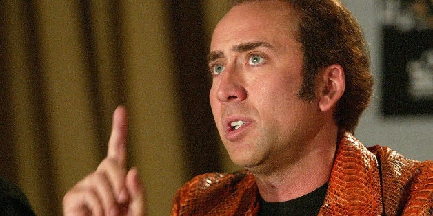 TORONTO - SEPTEMBER 5: Actor Nicolas Cage answers a question during a media conference for the film Matchstick Men at the Toronto International Film Festival September 5, 2003 in Toronto, Canada. The film will be premiered tonight at a gala screening. (Photo by Evan Agostini/Getty Images)