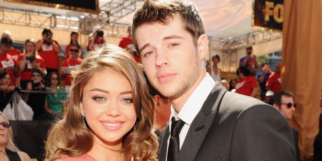 LOS ANGELES, CA - SEPTEMBER 18: Sarah Hyland (L) and Matt Prokop arrive at the Academy of Television Arts & Sciences 63rd Primetime Emmy Awards at Nokia Theatre L.A. Live on September 18, 2011 in Los Angeles, California. (Photo by Frank Micelotta/Invision for the Academy of Television Arts & Sciences/AP Images)