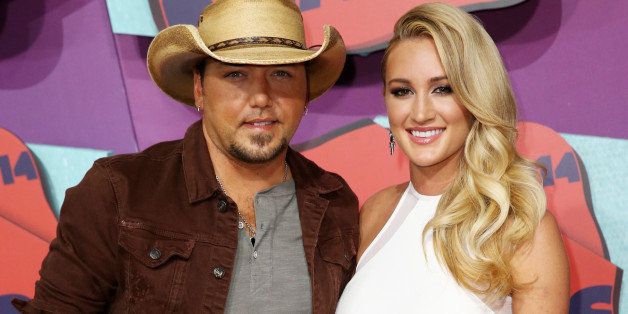 NASHVILLE, TN - JUNE 04: Jason Aldean and Brittany Kerr attend the 2014 CMT Music awards at the Bridgestone Arena on June 4, 2014 in Nashville, Tennessee. (Photo by Terry Wyatt/FilmMagic)