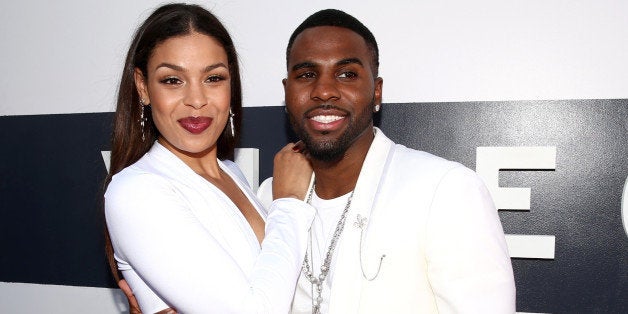 INGLEWOOD, CA - AUGUST 24: Singers Jordin Sparks (L) and Jason Derulo attend the 2014 MTV Video Music Awards at The Forum on
