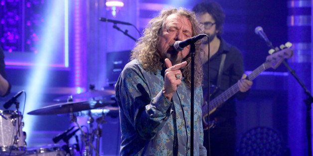 THE TONIGHT SHOW STARRING JIMMY FALLON -- Episode 0133 -- Pictured: Musical guest Robert Plant performs on September 26, 2014 -- (Photo by: Douglas Gorenstein/NBC/NBCU Photo Bank via Getty Images)