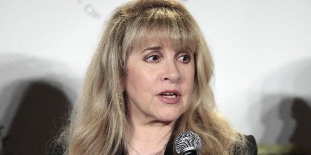 Stevie Nicks appears in the press room at the 2014 Rock and Roll Hall of Fame Induction Ceremony on Thursday, April, 10, 2014 in New York. (Photo by Andy Kropa/Invision/AP)