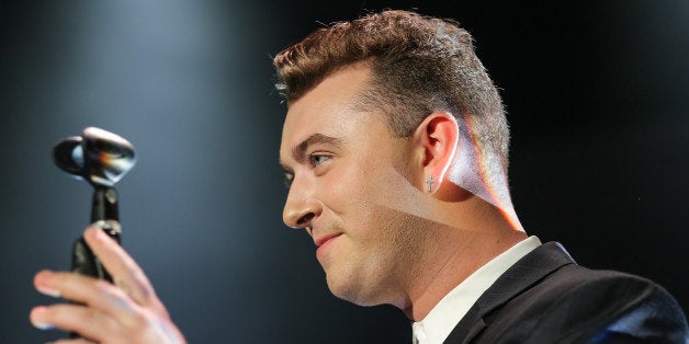 LOS ANGELES, CA - SEPTEMBER 29: Vocalist Sam Smith performs at The Greek Theatre on September 29, 2014 in Los Angeles, California. (Photo by Chelsea Lauren/Getty Images,)